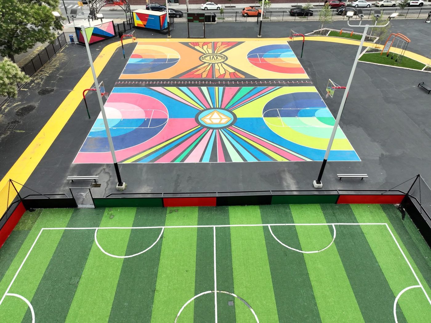 16th Street Courts — mural courts ground level